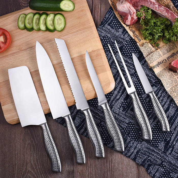 RUITAI chef knife set with bag black painted spots handle  K1364-06T