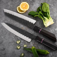 RUITAI Kitchen Chef Knife Ebony Handle High Carbon Steel Forged Blacken WN56