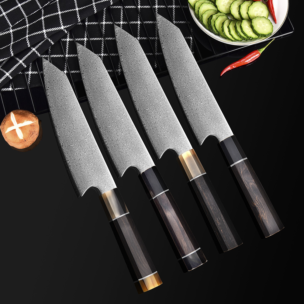 RUITAI Hot sale 8 Inch Handmade VG10 Japanese Kiritsuke Kitchen Knife Damascus Steel Chef Knife  GMW12