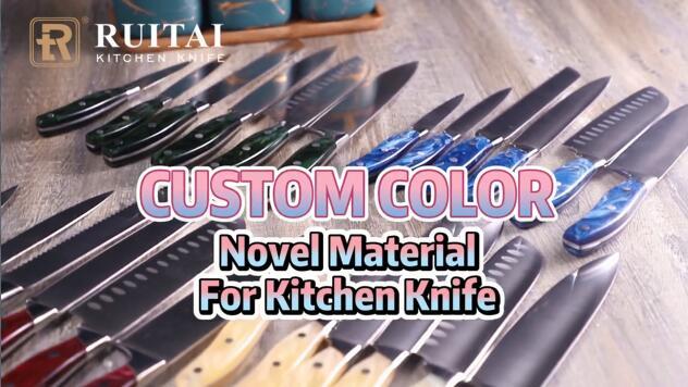 RUITAI New Customization Stainless Steel 6pcs Kitchen Knives Set Super Sharp With Acrylic Handle GM1825