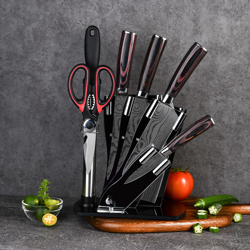 RUITAI 7PC High Carbon Stainless Steel Sharp Kitchen Knife Set WN93-07T-1