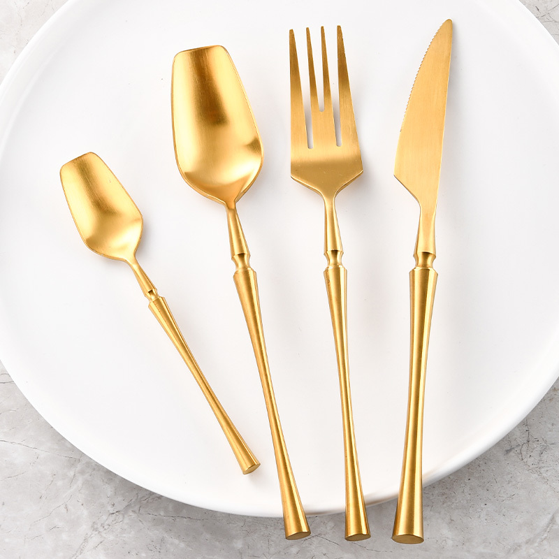 RUITAI New Arrival Gold Plate Stainless Steel Cutlery Set